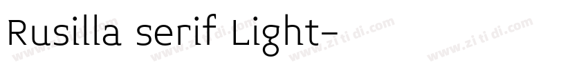 Rusilla serif Light字体转换